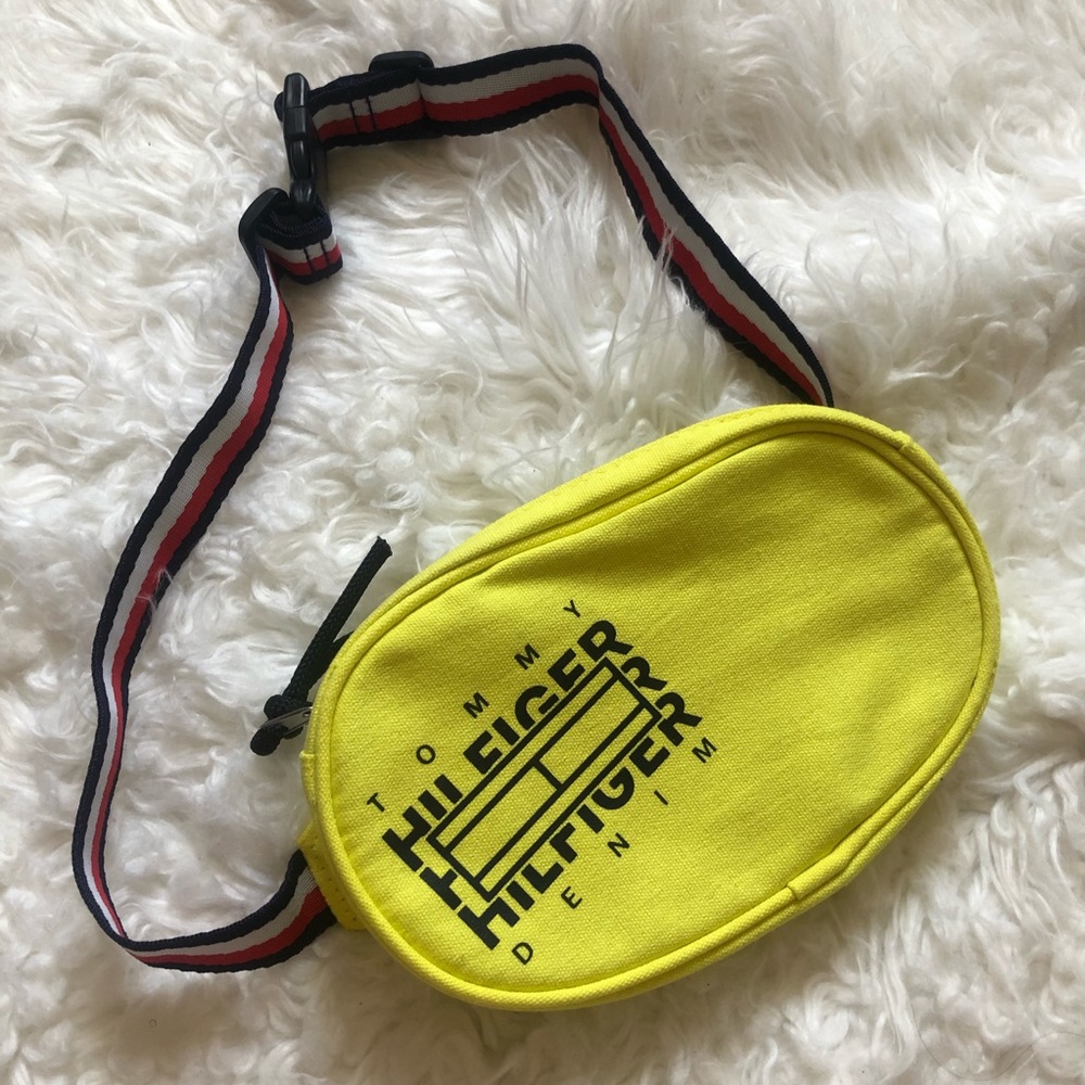 tommy hilfiger neon yellow cross body bag